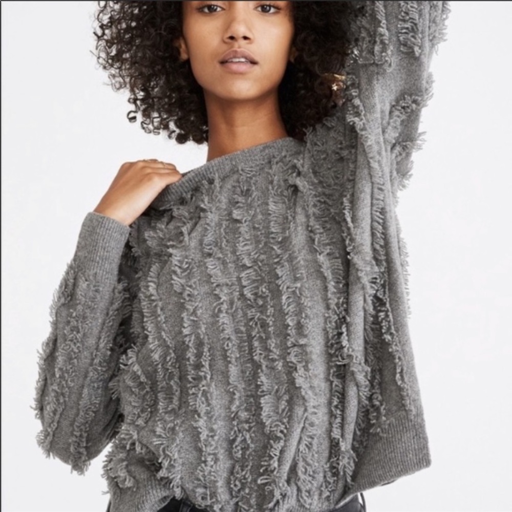 Madewell Fringe Striped Sweater